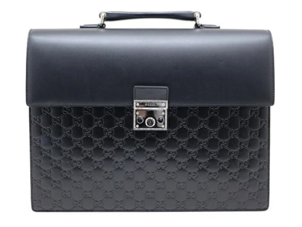 Gucci Bag Briefcase Business Gucci Guccissima Black